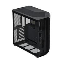 APNX V1 Dual-Chamber ATX Mid-Tower Airflow PC-hoes, panoramische glaspanelen, 10 ventilatorsleuven, 360 mm radiatorondersteuning, hoekinlaat 16 cm x 2 ventilatorbeugel, GPU-montage, kabelbeheer,