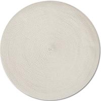 1x Ronde placemats creme geweven 38 cm