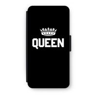 Queen zwart: iPhone 7 Plus Flip Hoesje - thumbnail