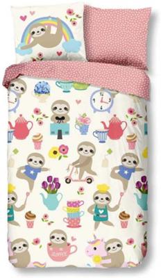 Good Morning dekbedovertrek Buzzy 140 x 220 cm katoen roze