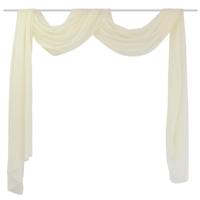 VidaXL Overgordijn doorschijnend voile 140 x 600 cm crème