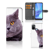 OPPO A53 | OPPO A53s Telefoonhoesje met Pasjes Kat