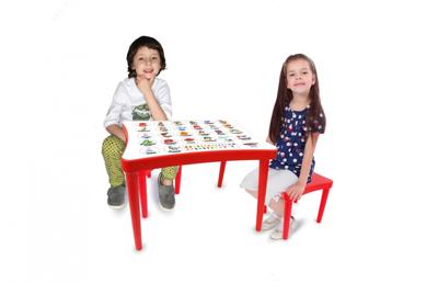 JAMARA tafelset Easy Learning junior 57 x 41,5 cm rood 3 delig