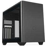 Cooler Master MasterBox NR200P V2 Mini ITX computerbehuizing - glazen zijpaneel, verticale GPU-lay-out, PCIe 4.0 x 16 riser-kabel, gereedschapsvrije 360 graden toegang, 120 mm PWM-ventilator, USB 3.2
