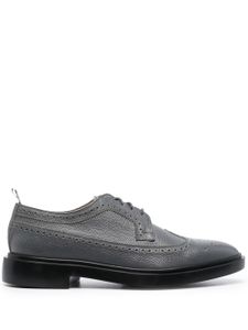 Thom Browne chaussures en cuir à bout en amande - Gris