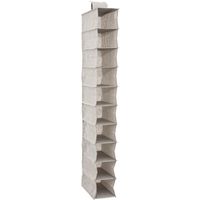 Kast organizer - hangend - 10 vakken - 30 x 15 x 120 cm - beige