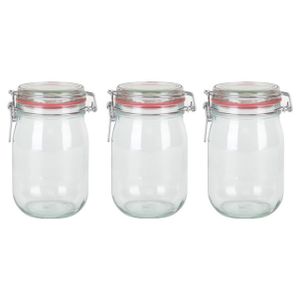 8x Weckpotten/inmaakpotten 1000 ml/1 liter met beugelsluiting