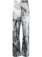 MCQ pantalon droit à imprimé abstrait - Noir