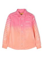 Off-White Kids chemise à motif tie dye - Rose