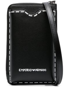 Emporio Armani étui pour smartphone à logo imprimé - Noir