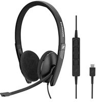 Sennheiser SC 160 headset USB-C Duo 508354, zwart