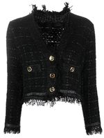 PINKO veste crop à design tressé - Noir