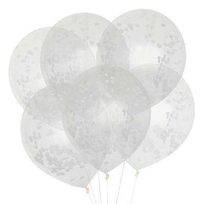 Confetti ballonnen wit (6st) House of Gia Confetti ballonnen wit (6st) House of Gia