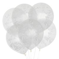 Confetti ballonnen wit (6st) House of Gia