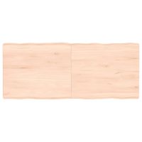 Tafelblad natuurlijke rand 120x50x6 cm massief eikenhout