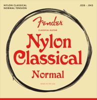 Fender Nylon Guitar Strings, 100 Clear/Silver, Tie End, Gauges .028-.043, (6)
