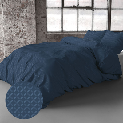 Fresh & Co Dekbedovertrek Phoenix - Navy 2-persoons (200 x 200/220 cm + 2 kussenslopen)