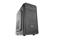 NOX XTREME PRODUCTS LITE030 -NXLITE030- PC-behuizing, geborstelde voorkant, 500 W ATX-voeding voorgeïnstalleerd, compatibel met ATX-borden, Micro ITX, één maat,zwart