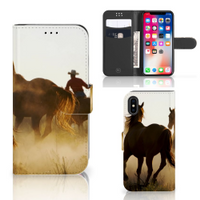 Apple iPhone X | Xs Telefoonhoesje met Pasjes Design Cowboy - thumbnail