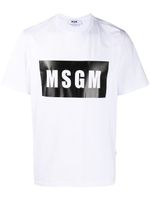 MSGM t-shirt à logo imprimé - Blanc