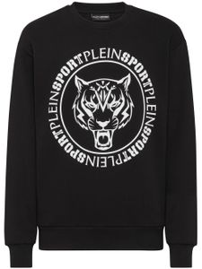 Plein Sport sweat à logo imprimé Tiger - Noir