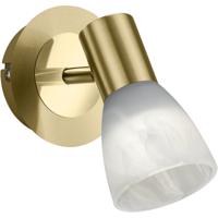 LED Wandspot - Trion Levino - E14 Fitting - Warm Wit 3000K - Rond - Mat Goud - Aluminium