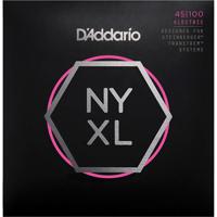 D&apos;Addario NYXLS45100 Nickel Wound Regular Light 45-100 Double Ball End snaren voor headless basgitaar - thumbnail