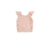 Mango top met ruches lichtroze