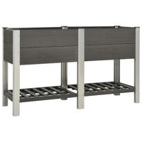 vidaXL Plantenbak verhoogd met schap 150x50x90 cm HKC grijs