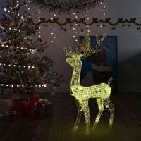 Kerstversiering rendier 140 LED's warmwit 128 cm acryl - thumbnail