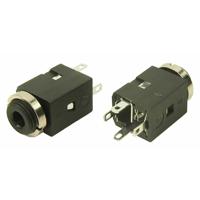 Cliff FC681375V Jackplug 3,5 mm Bus, inbouw Aantal polen: 3 Stereo Zwart 1 stuk(s) - thumbnail