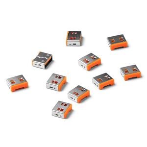 Smartkeeper UL03P1OR USB-A-poortslot Set van 10 stuks Oranje Zonder sleutel