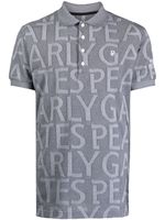 PEARLY GATES polo à logo en jacquard - Gris