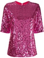 Saint Laurent Pre-Owned blouse brodée de sequins (années 1990) - Rose - thumbnail