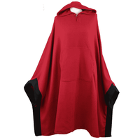 Meditatie poncho (fleece bordeaux)