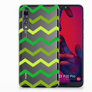 Huawei P20 Pro TPU bumper Zigzag Groen