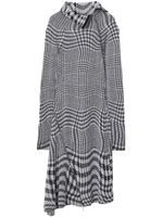 Burberry robe Warped à motif pied-de-poule - Noir