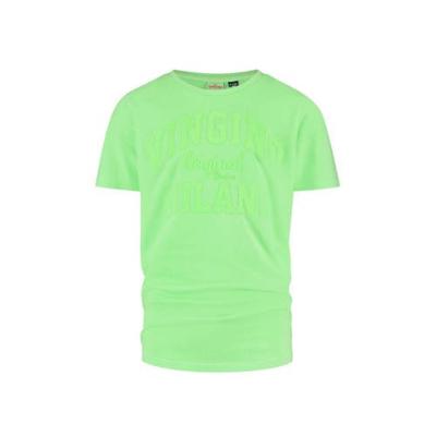 Vingino Essentials T-shirt met logo neon groen