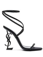 Saint Laurent Black Opyum Strap Detail Sandals - Noir