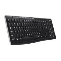 Logitech K270 Draadloos Toetsenbord voor Windows, 2,4 GHz Draadloos, Volledig Formaat, Numeriek Keypad, 8 Multimediatoetsen, Batterijduur van 2 Jaar, PC, Laptop, US Intl QWERTY indeling - Zwart