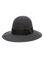 Borsalino chapeau feutré à ruban grainé - Gris - thumbnail