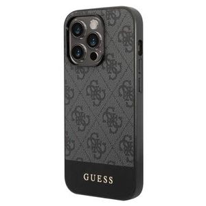 Guess 4G Stripe iPhone 14 Pro Max Hybride Hoesje - Grijs