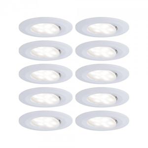 Paulmann LED-inbouwlamp voor badkamer Set van 10 stuks 65 W Wit (mat)