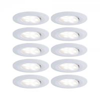 Paulmann LED-inbouwlamp voor badkamer Set van 10 stuks 60 W Wit (mat)