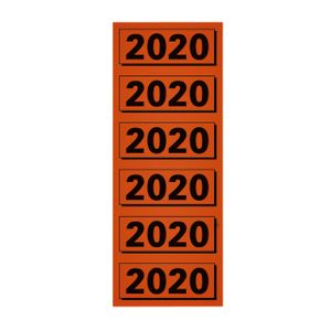 Rugetiket Elba 2020 57x25mm rood