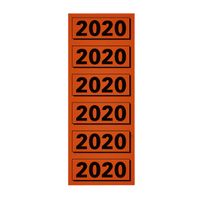 Rugetiket Elba 2020 57x25mm rood - thumbnail