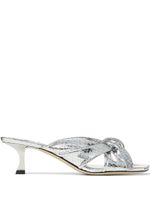 Jimmy Choo mules Avenue 50 mm métallisées - Argent