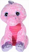 Free and Easy knuffel Dinosaurus junior 25 x 23 cm pluche roze