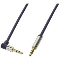 LogiLink CA11050 Jackplug Audio Aansluitkabel 0.50 m Donkerblauw (mat) 90° haaks naar boven - thumbnail