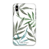 Tropical watercolor leaves: iPhone X Tough Case - thumbnail